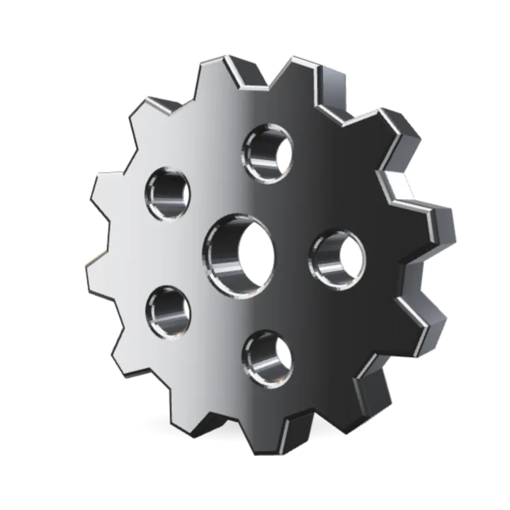Gear Spinner, Silk Silver